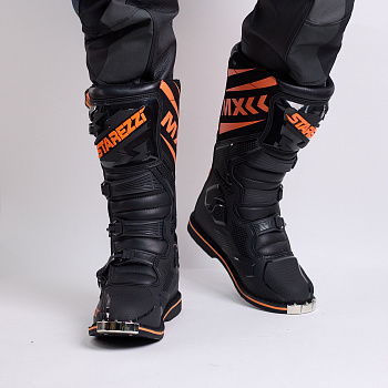 Мотоботы кросс эндуро STAREZZI ROMA Black/Orange