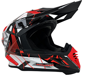 Шлем кроссовый AiM RH855 Carbon RAZOR White/Red